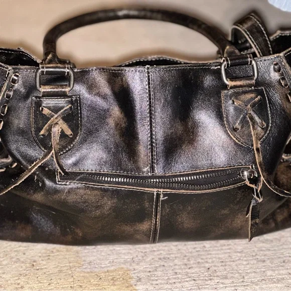 Bed Stu Black Rockababy Leather Tote - Picture 9 of 16